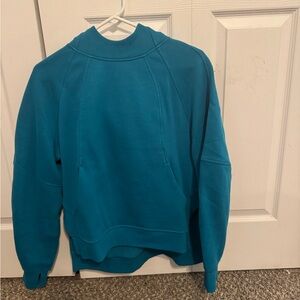 Women’s Ocean Blue Lululemon Scuba Side Slit Hoodie NWOT